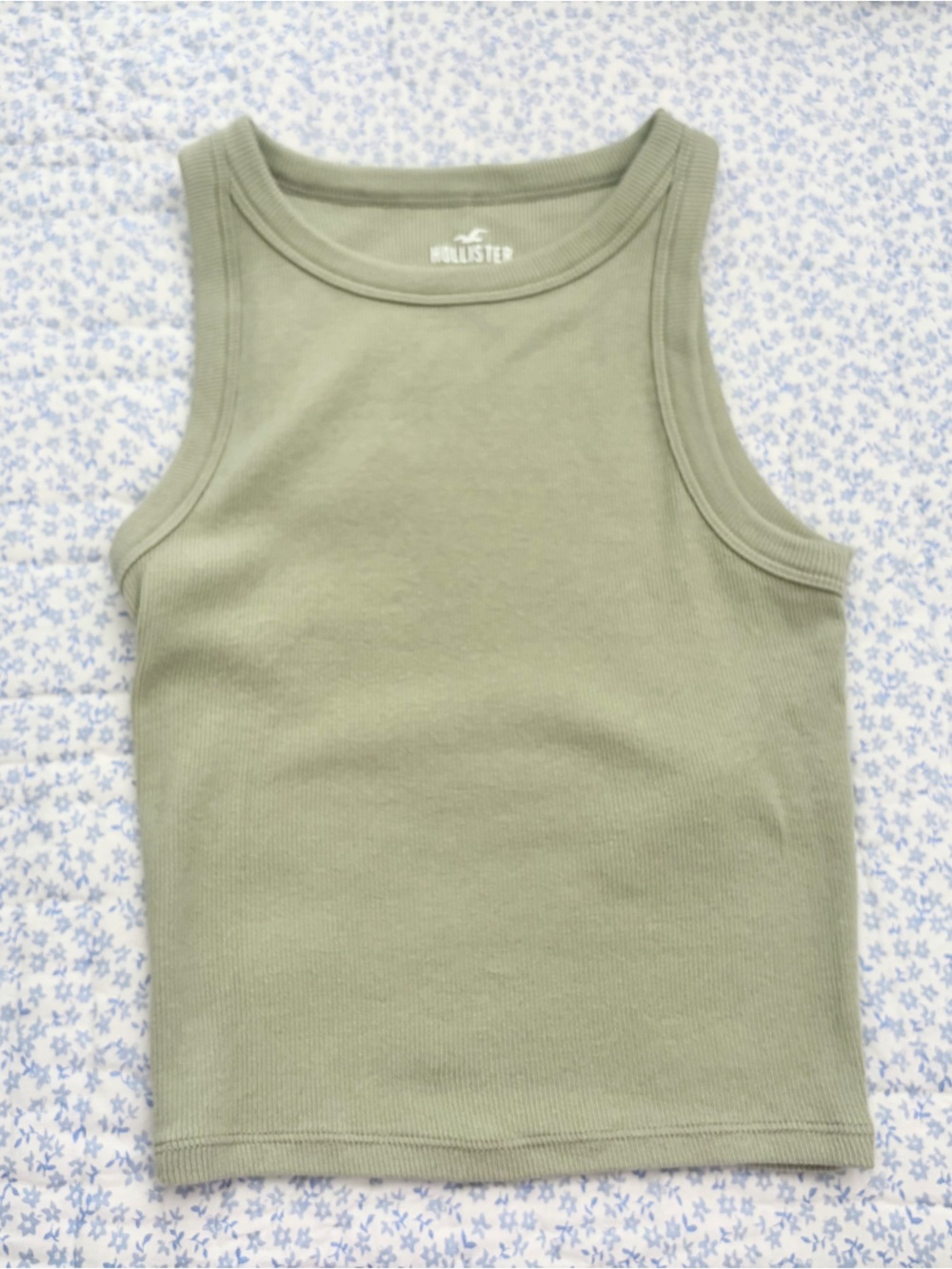 Hollister sage green tank top xxsmall